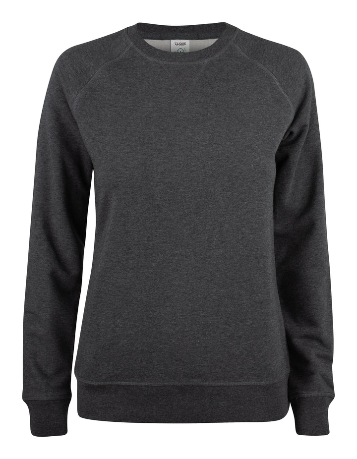 Collegegenser Clique Premium OC Roundneck Dame – uten trykk – Antrasittmelert