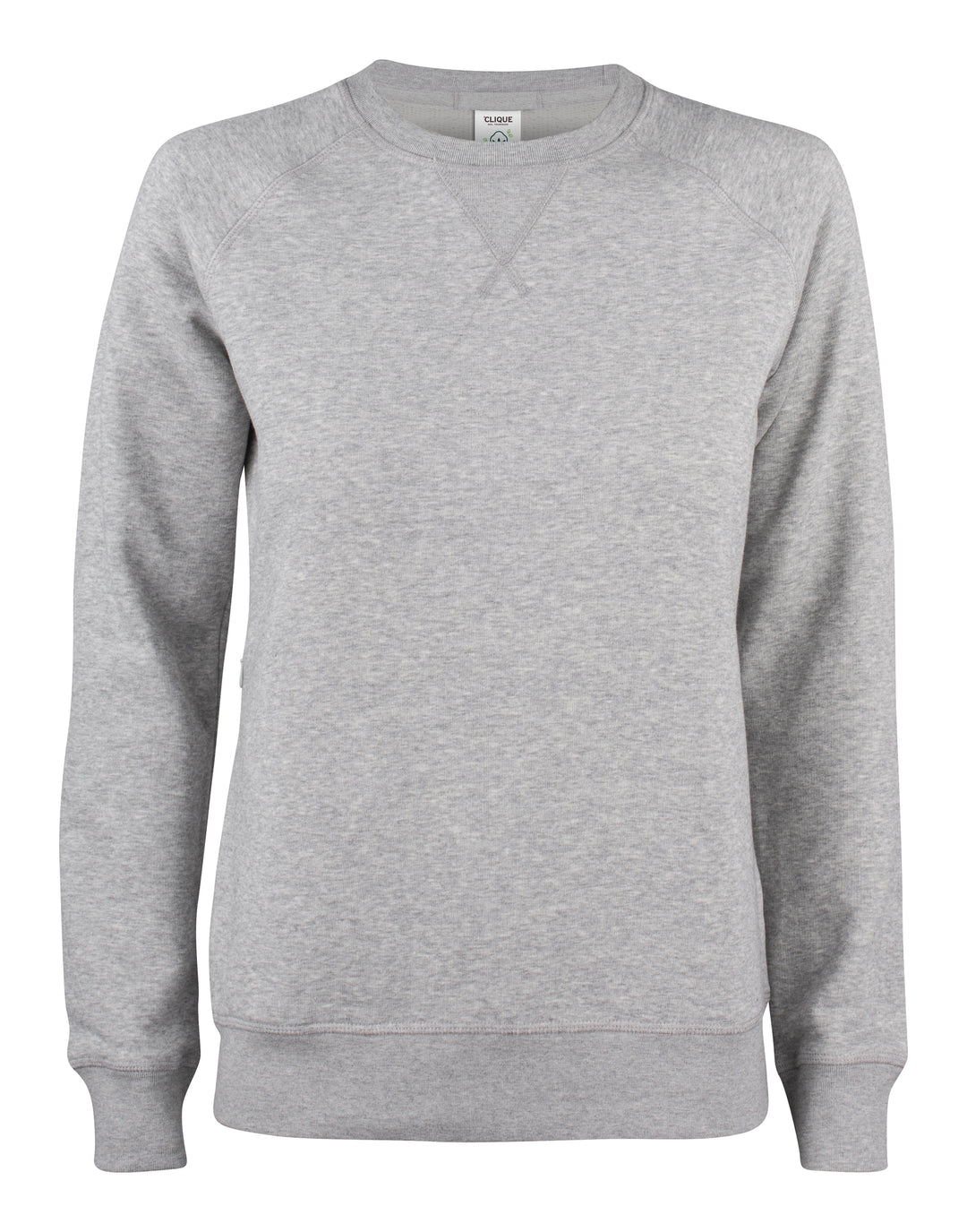 Collegegenser Clique Premium OC Roundneck Dame – uten trykk – Gråmelert