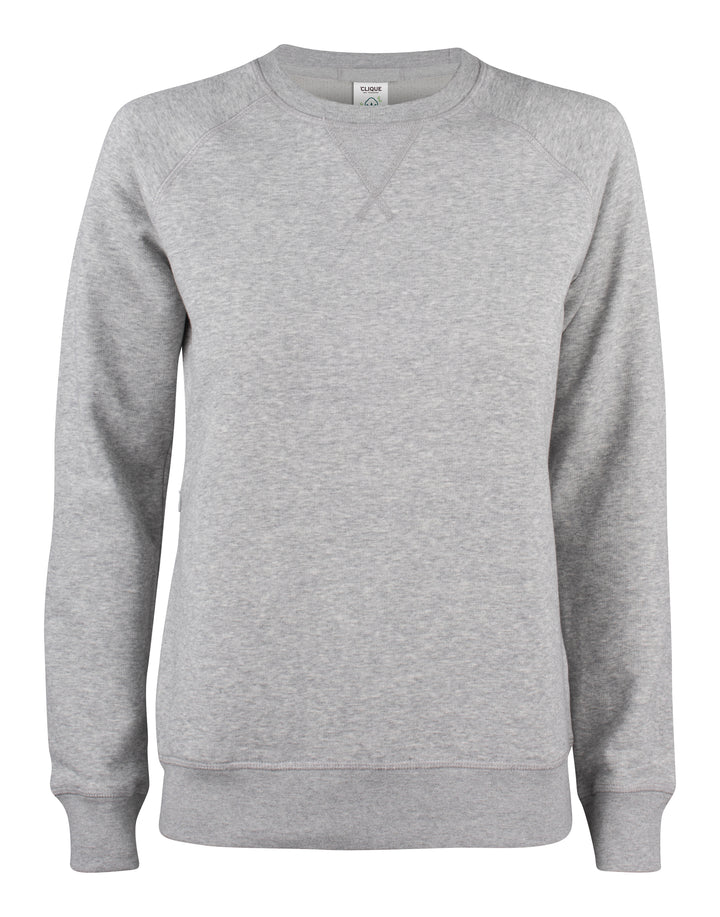 Collegegenser Clique Premium OC Roundneck Dame – uten trykk – Gråmelert
