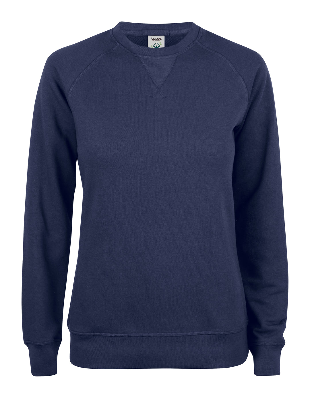 Collegegenser Clique Premium OC Roundneck Dame – uten trykk – Marineblå