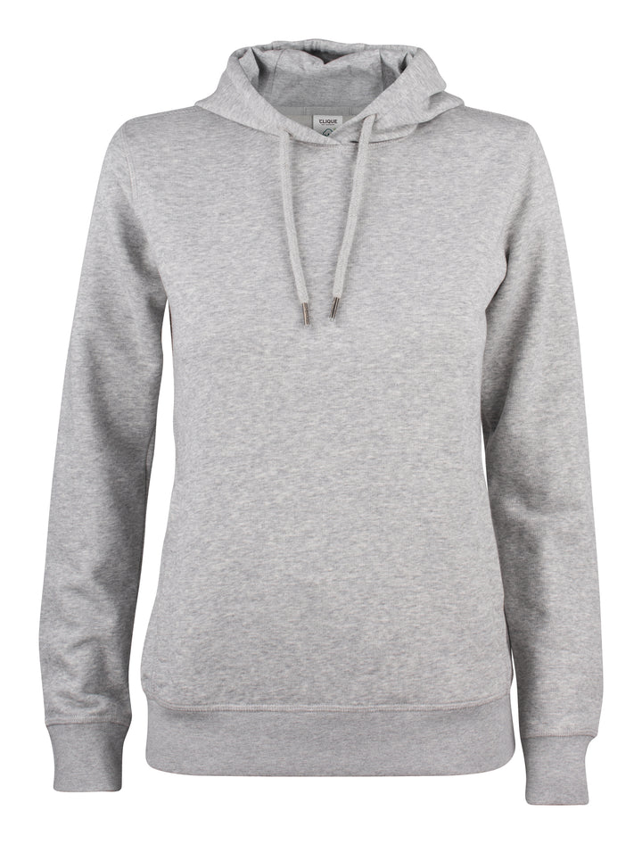 Hettegenser Clique Premium OC Hoody Dame – uten trykk – Gråmelert