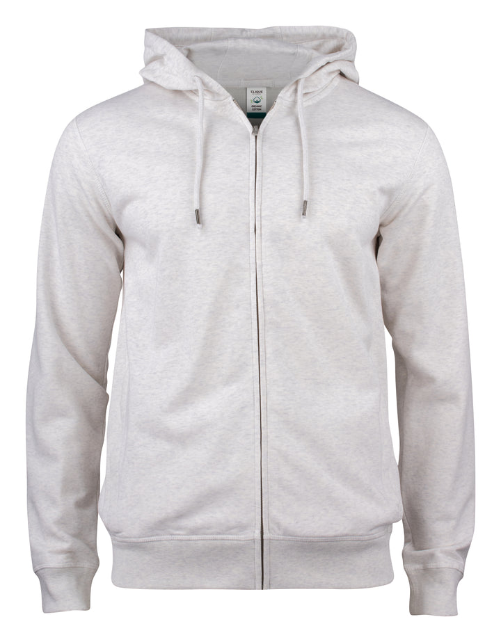 Hettejakke Clique Premium OC Hoody Full Zip Herre – uten trykk – Naturmelert