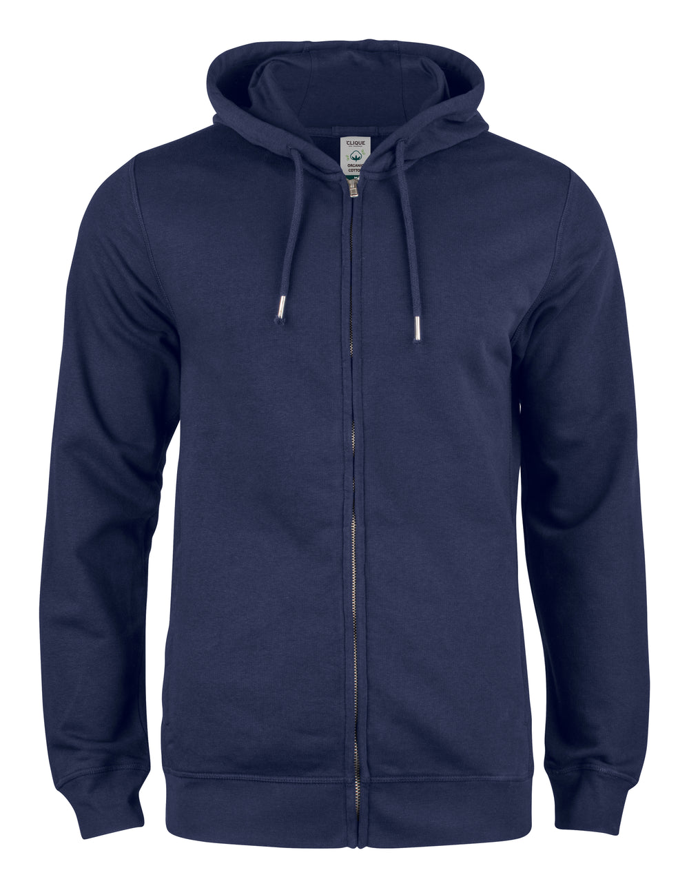 Hettejakke Clique Premium OC Hoody Full Zip Herre – uten trykk – Marineblå