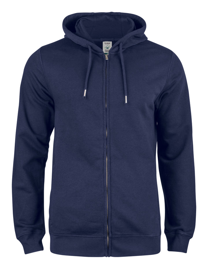 Hettejakke Clique Premium OC Hoody Full Zip Herre – uten trykk – Marineblå