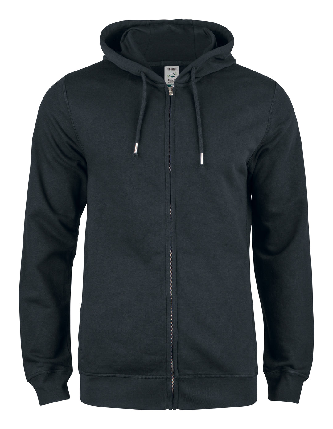 Hettejakke Clique Premium OC Hoody Full Zip Herre – uten trykk – Sort