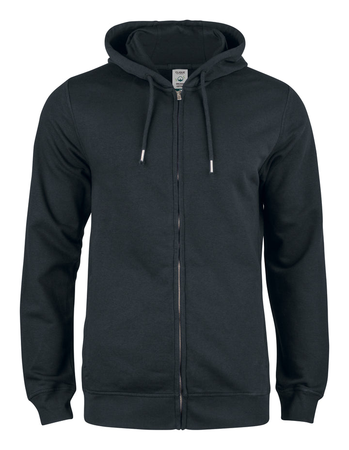 Hettejakke Clique Premium OC Hoody Full Zip Herre – uten trykk – Sort