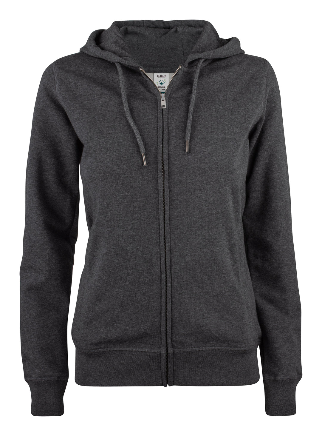 Hettejakke Clique Premium OC Hoody Full Zip Dame – uten trykk – Antrasittmelert