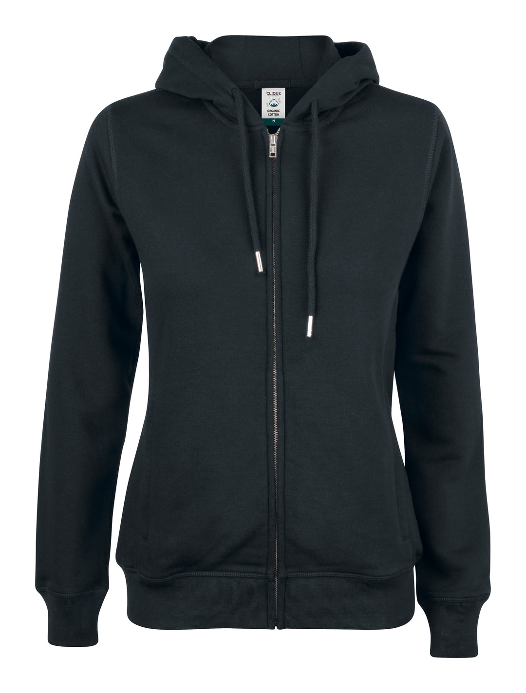 Hettejakke Clique Premium OC Hoody Full Zip Dame – uten trykk – Sort