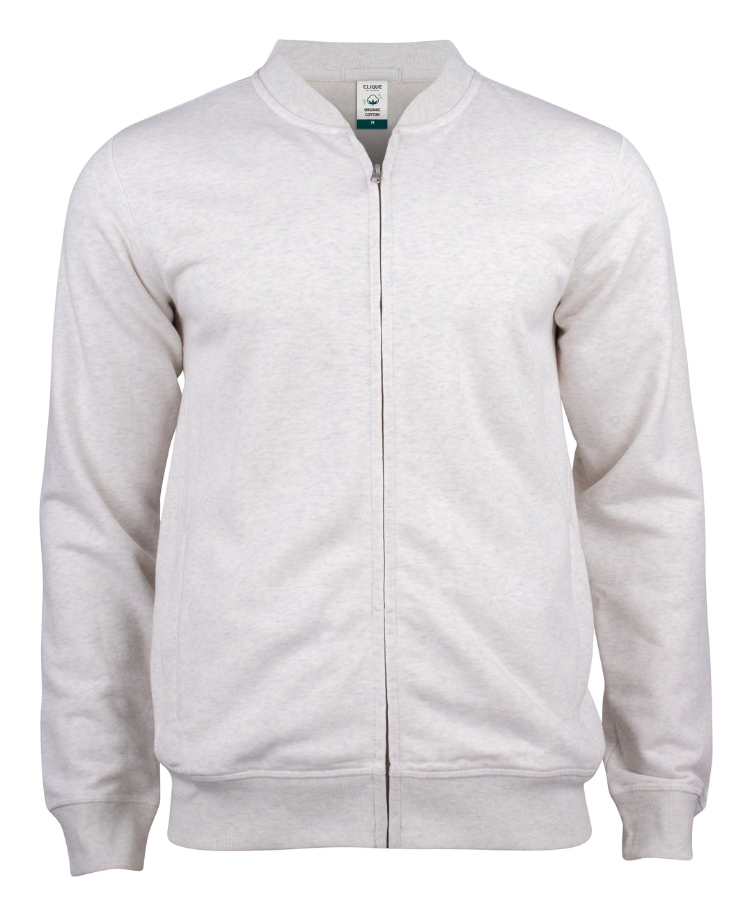 Collegejakke Clique Premium OC Cardigan Herre – uten trykk – Naturmelert