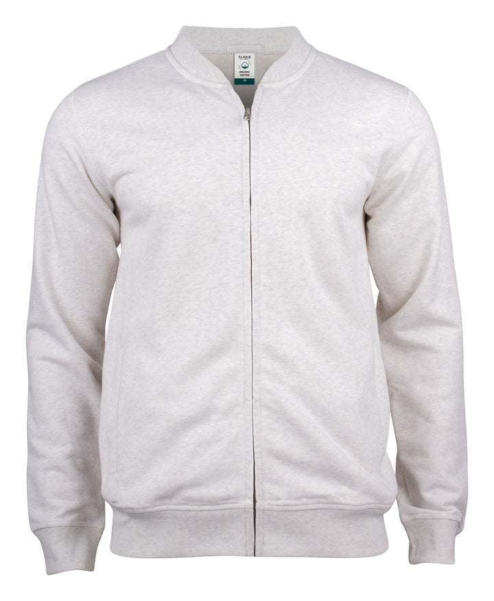Collegejakke Clique Premium OC Cardigan Herre – uten trykk – Naturmelert
