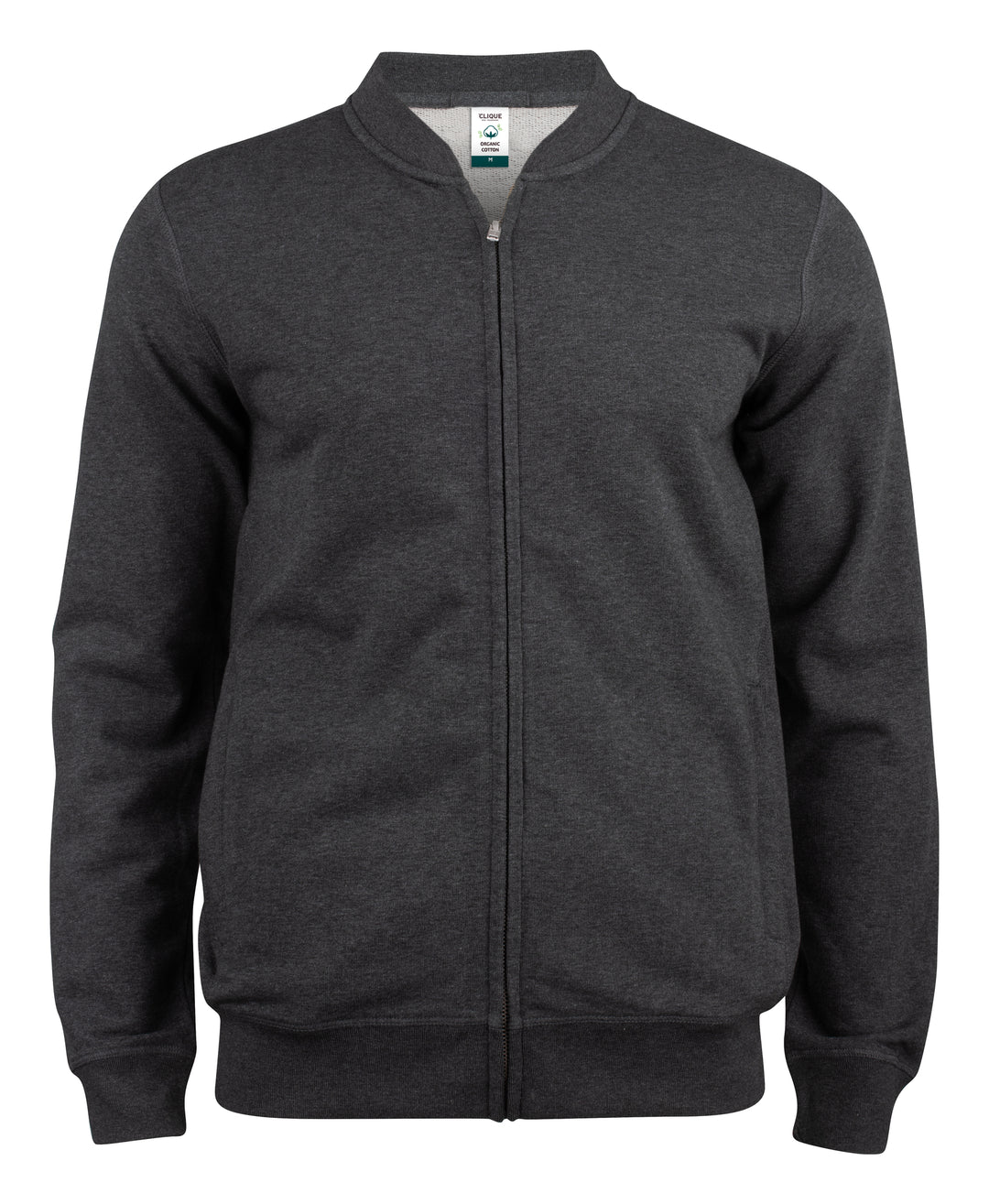 Collegejakke Clique Premium OC Cardigan Herre – uten trykk – Antrasittmelert