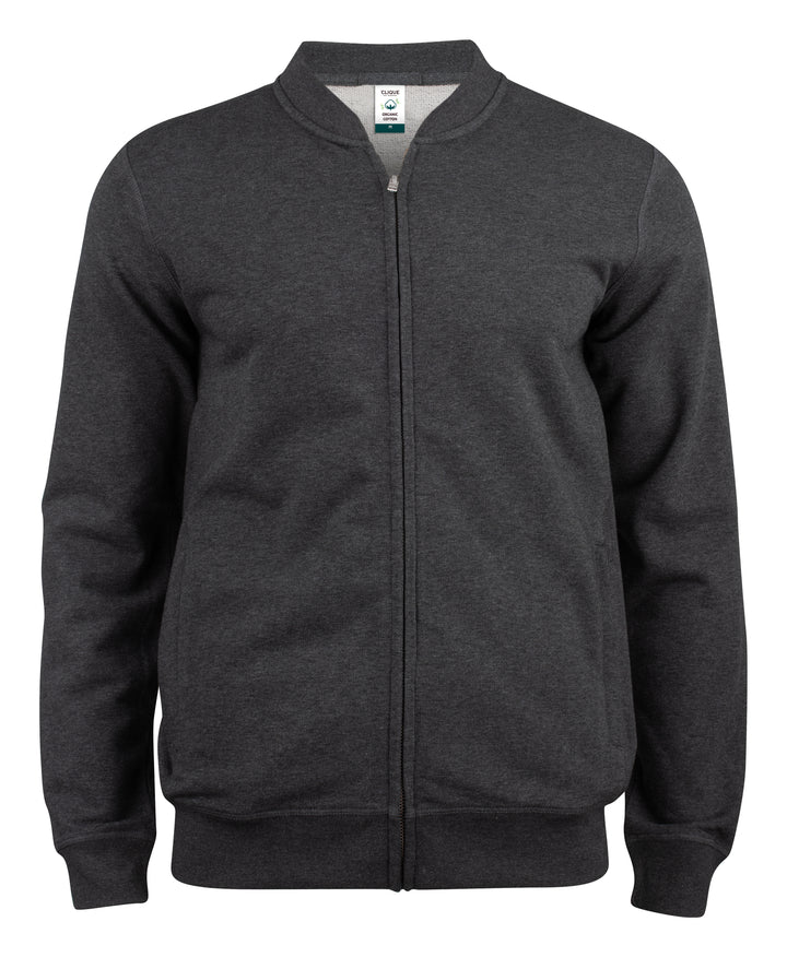 Collegejakke Clique Premium OC Cardigan Herre – uten trykk – Antrasittmelert