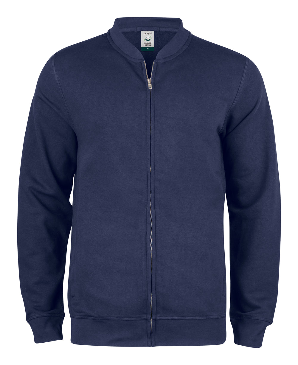 Collegejakke Clique Premium OC Cardigan Herre – uten trykk – Marineblå