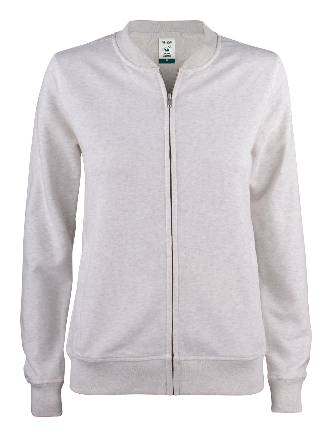 Collegejakke Clique Premium OC Cardigan Dame – uten trykk – Naturmelert