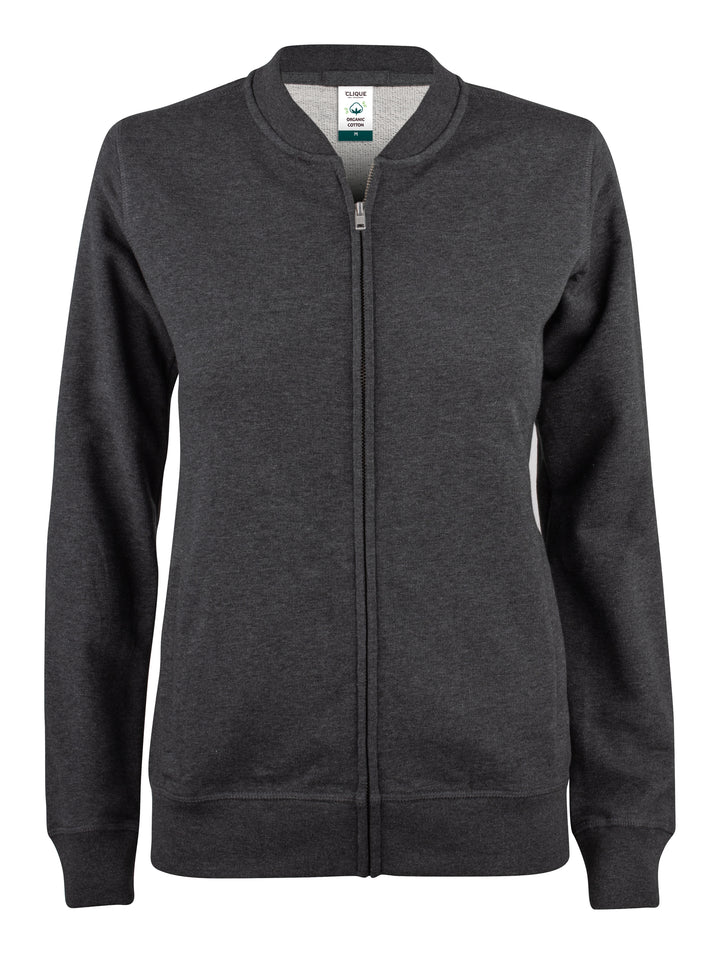 Collegejakke Clique Premium OC Cardigan Dame – uten trykk – Antrasittmelert