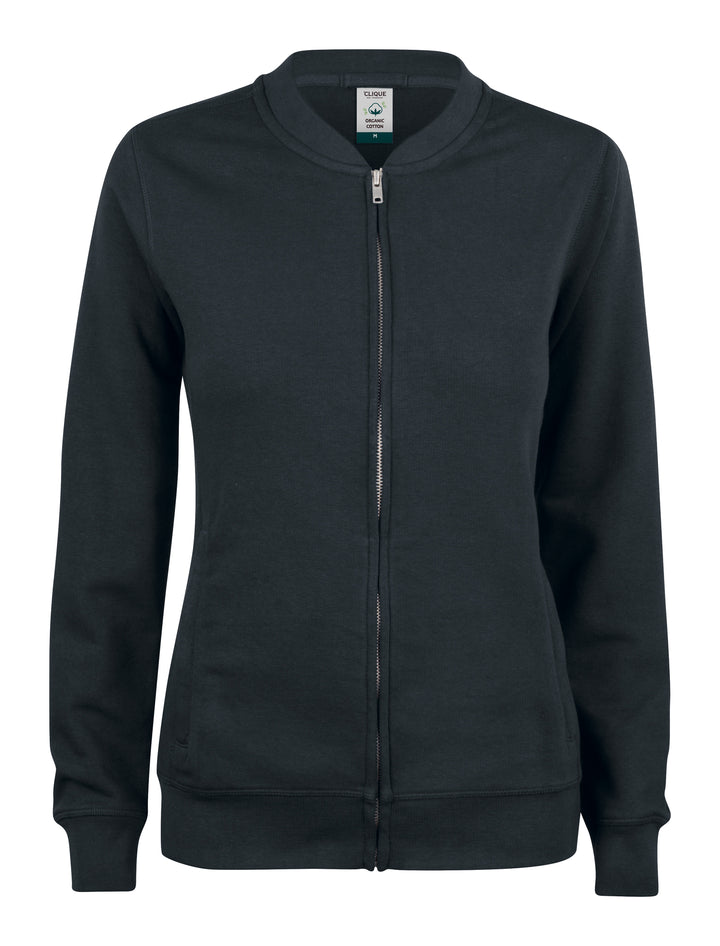 Collegejakke Clique Premium OC Cardigan Dame – uten trykk – Sort