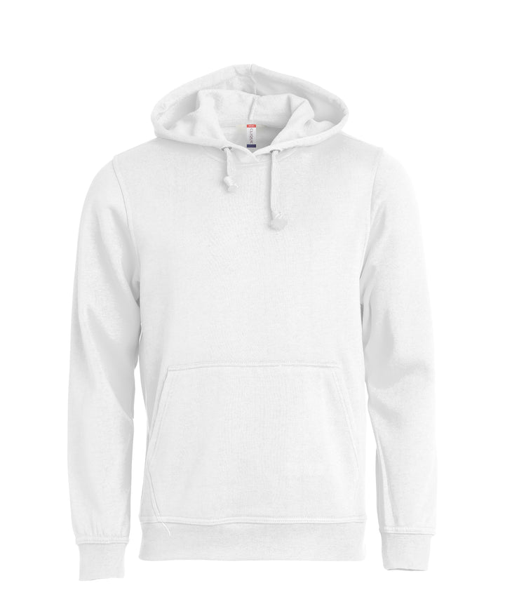 Hettegenser Clique Basic Hoody Unisex – uten trykk – Hvit