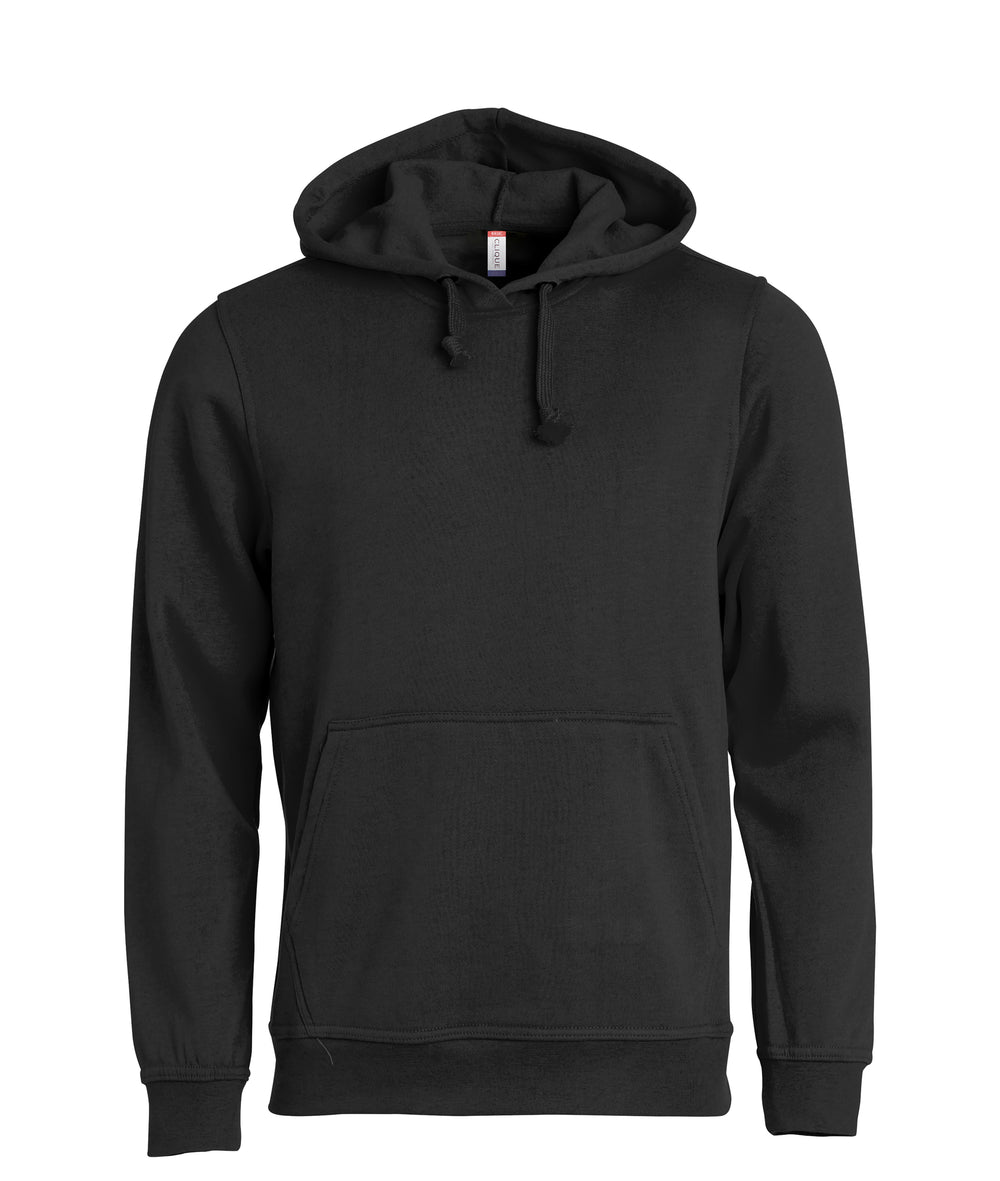 Hettegenser Clique Basic Hoody Unisex – uten trykk – Sort