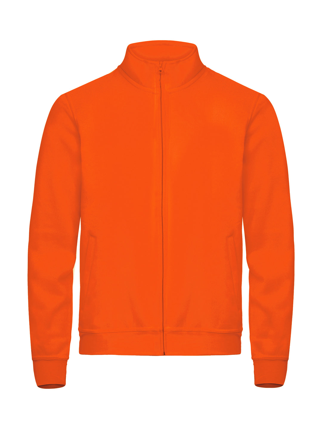 Collegejakke Clique Basic Cardigan Herre – uten trykk – Synlighetsoransje