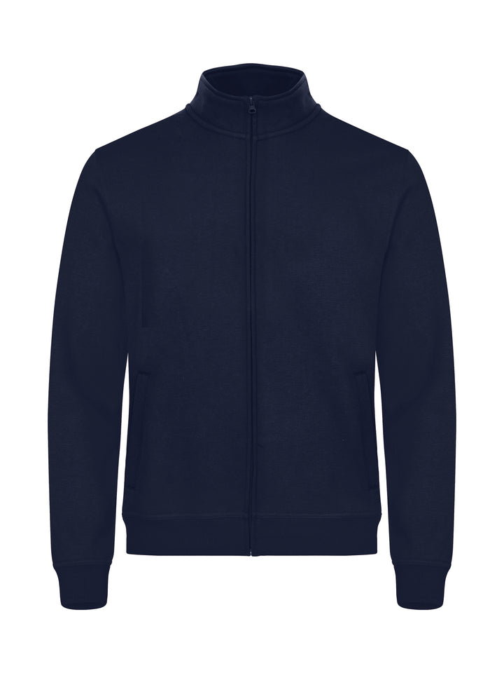 Collegejakke Clique Basic Cardigan Herre – uten trykk – Marineblå