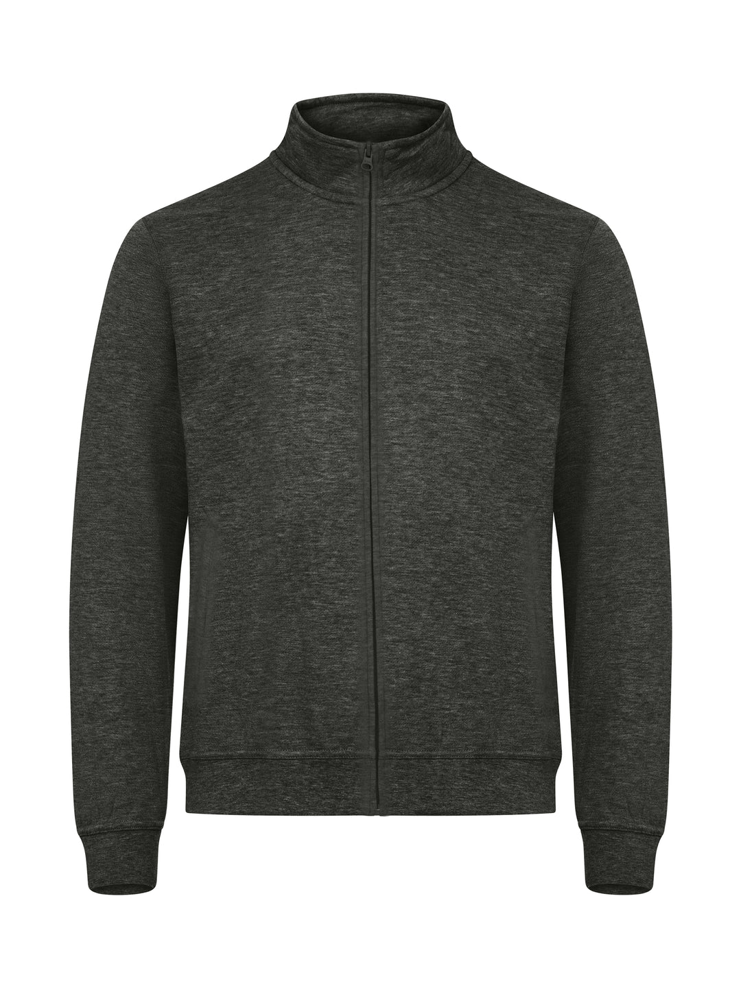 Collegejakke Clique Basic Cardigan Herre – uten trykk – Antrasittmelert