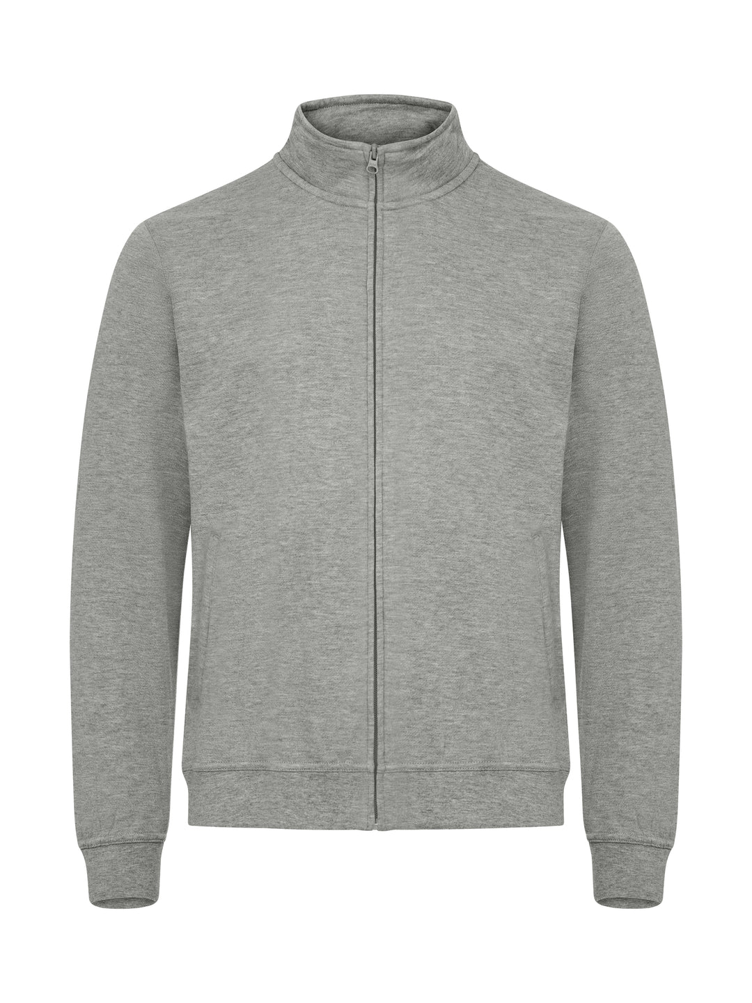 Collegejakke Clique Basic Cardigan Herre – uten trykk – Gråmelert