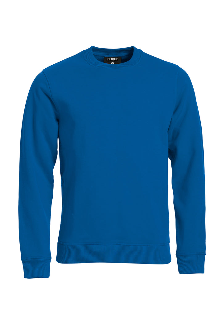 Collegegenser Clique Classic Roundneck Herre – uten trykk – Kongeblå