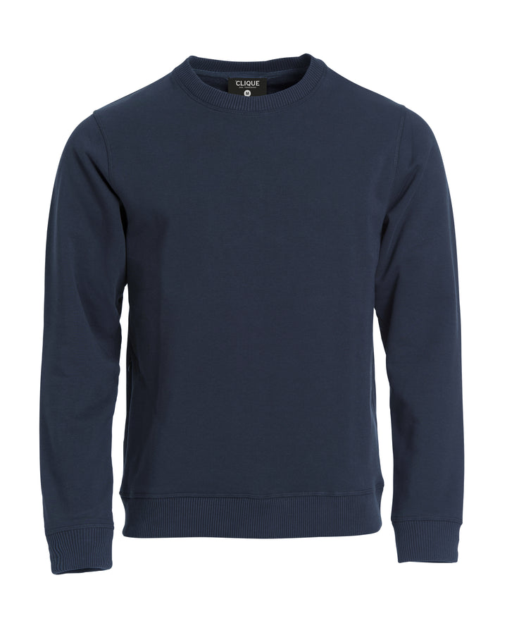 Collegegenser Clique Classic Roundneck Herre – uten trykk – Marineblå
