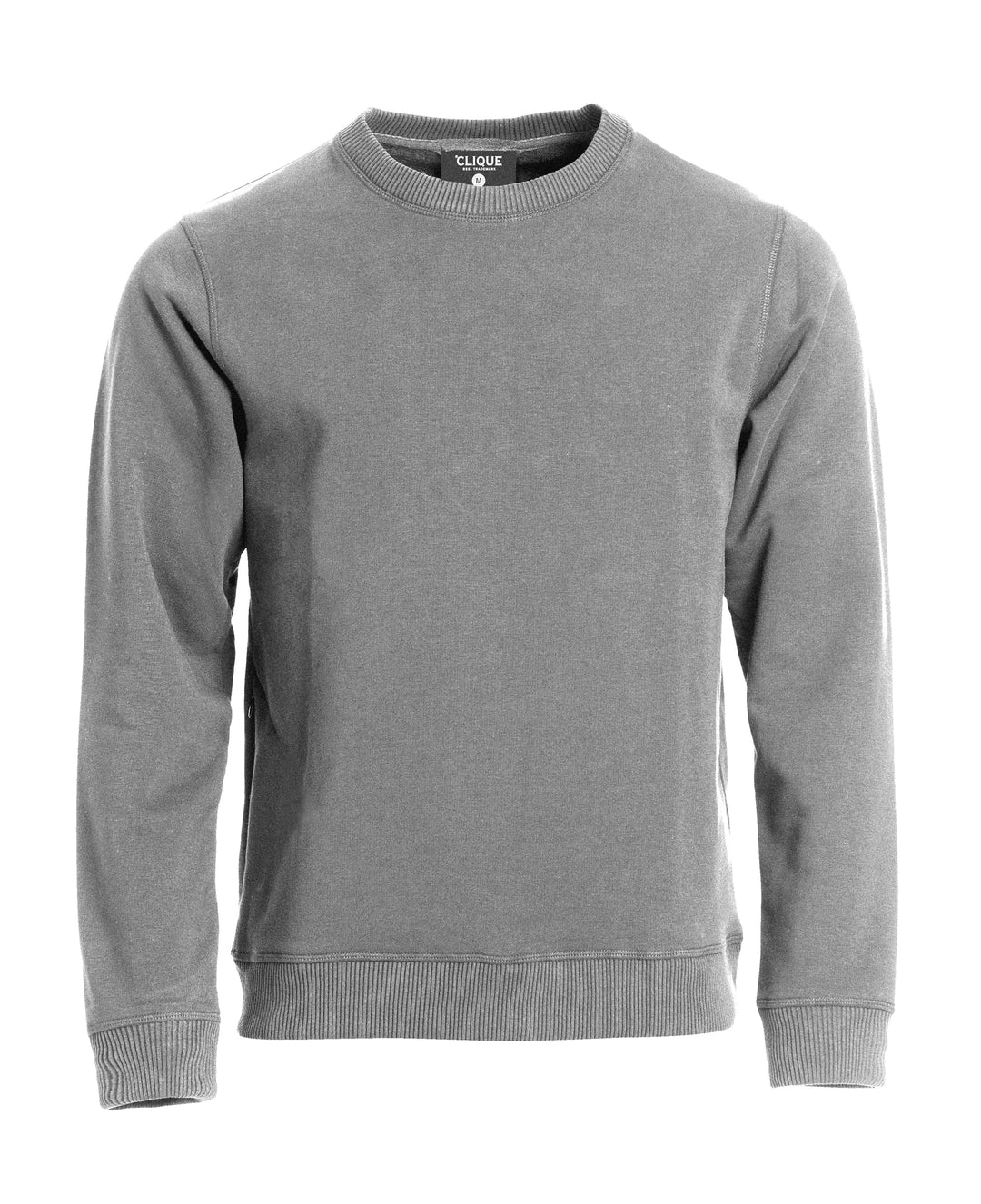 Collegegenser Clique Classic Roundneck Herre – uten trykk – Gråmelert