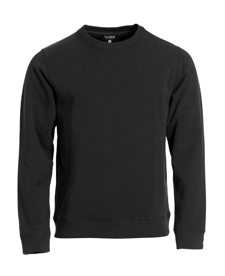 Collegegenser Clique Classic Roundneck Herre – uten trykk – Sort