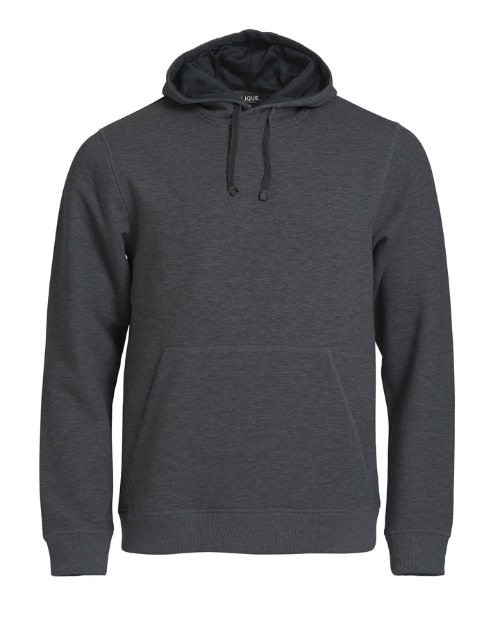 Hettegenser Clique Classic Hoody Herre – uten trykk – Antrasittmelert