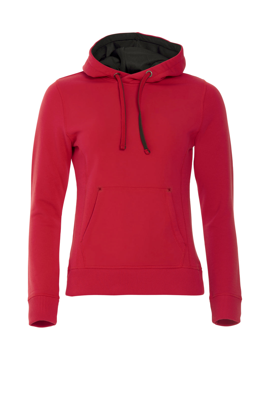 Hettegenser Clique Classic Hoody Dame – uten trykk – Rød