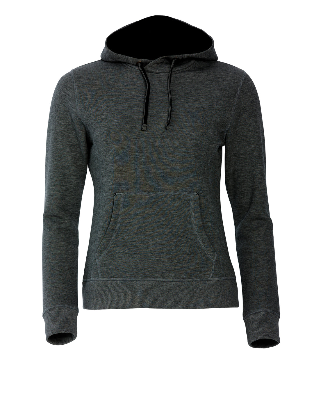 Hettegenser Clique Classic Hoody Dame – uten trykk – Antrasittmelert