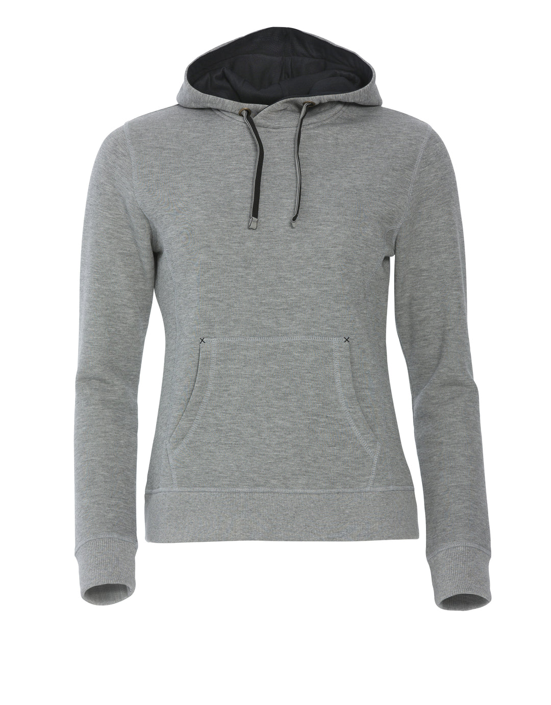 Hettegenser Clique Classic Hoody Dame – uten trykk – Gråmelert