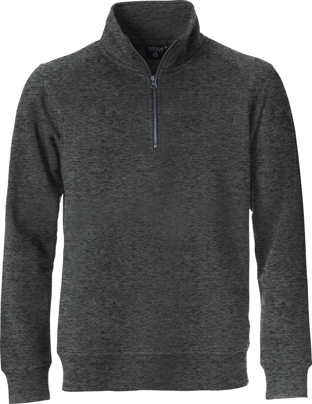 Collegegenser Clique Classic Half Zip Herre – uten trykk – Antrasittmelert