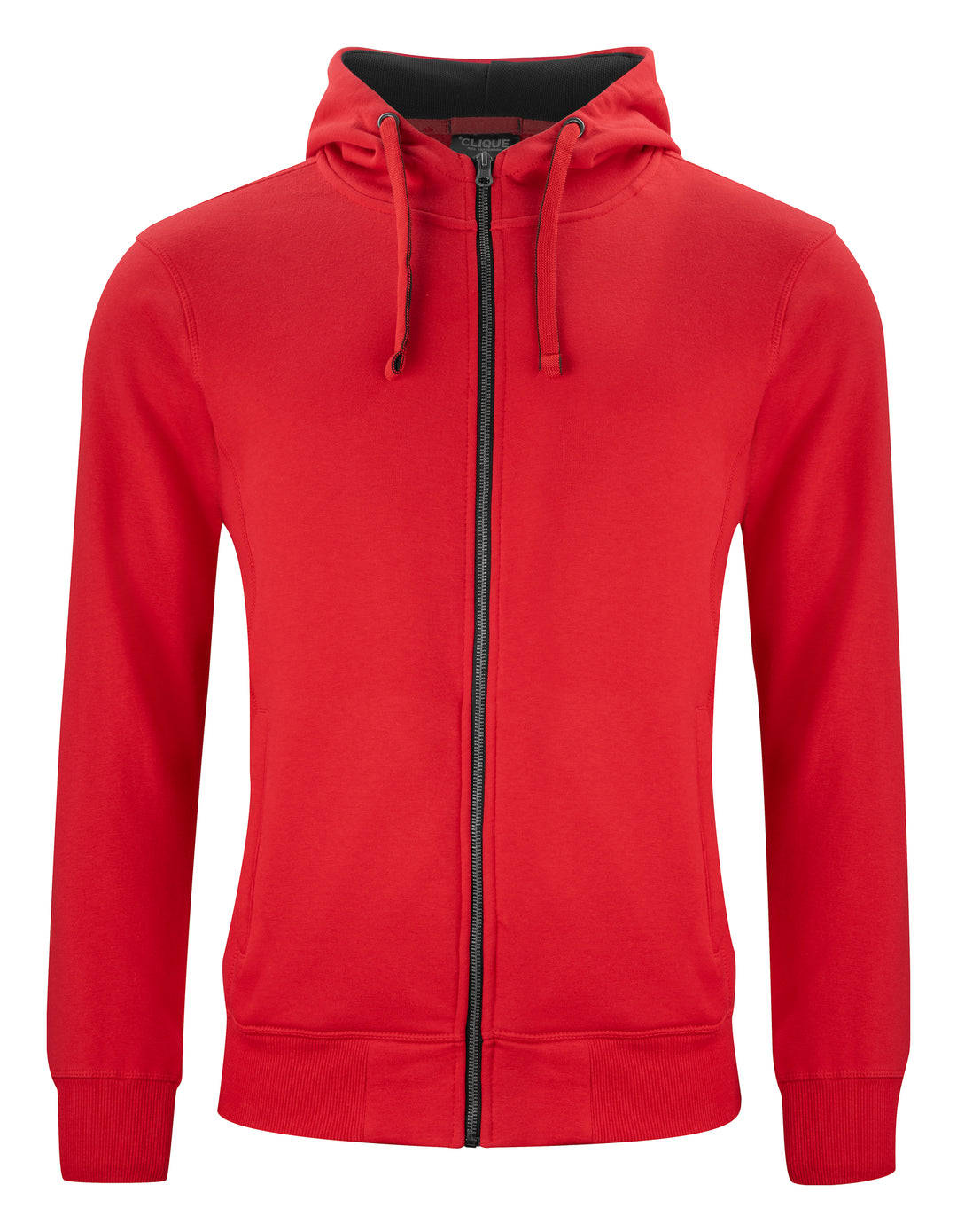 Hettejakke Clique Classic Hoody Full Zip Herre – uten trykk – Rød