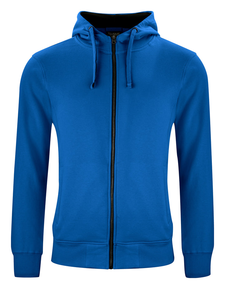 Hettejakke Clique Classic Hoody Full Zip Herre – uten trykk – Kongeblå