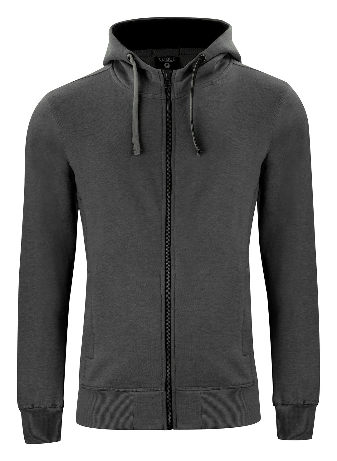 Hettejakke Clique Classic Hoody Full Zip Herre – uten trykk – Antrasittmelert