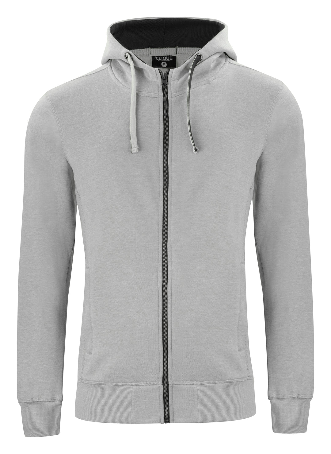 Hettejakke Clique Classic Hoody Full Zip Herre – uten trykk – Gråmelert