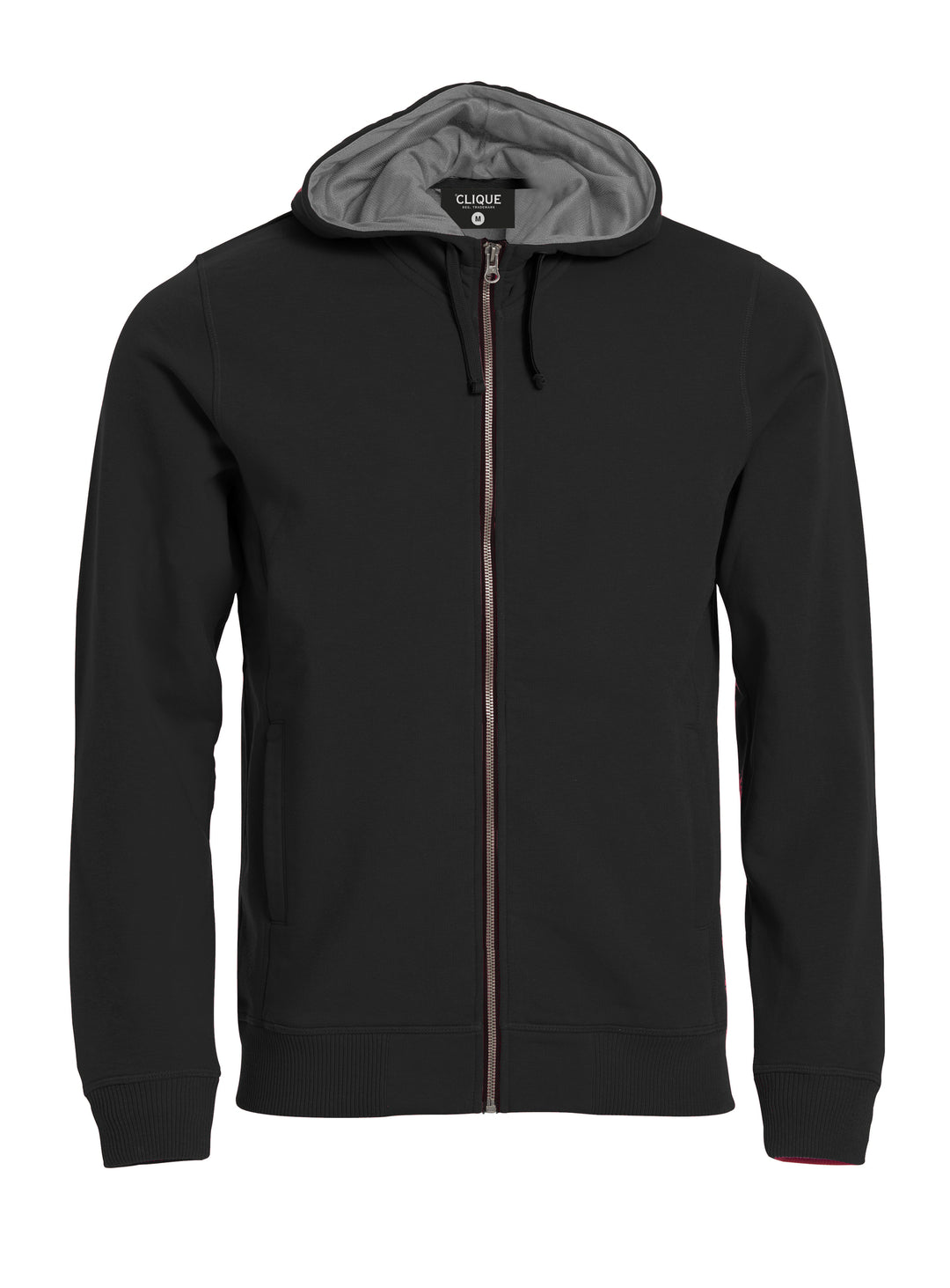 Hettejakke Clique Classic Hoody Full Zip Herre – uten trykk – Sort