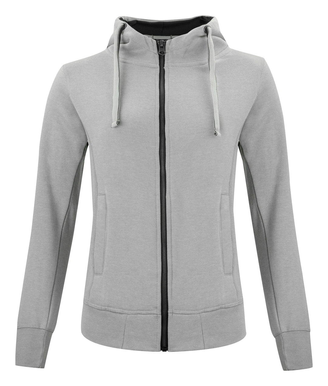 Hettejakke Clique Classic Hoody Full Zip Dame – uten trykk – Gråmelert