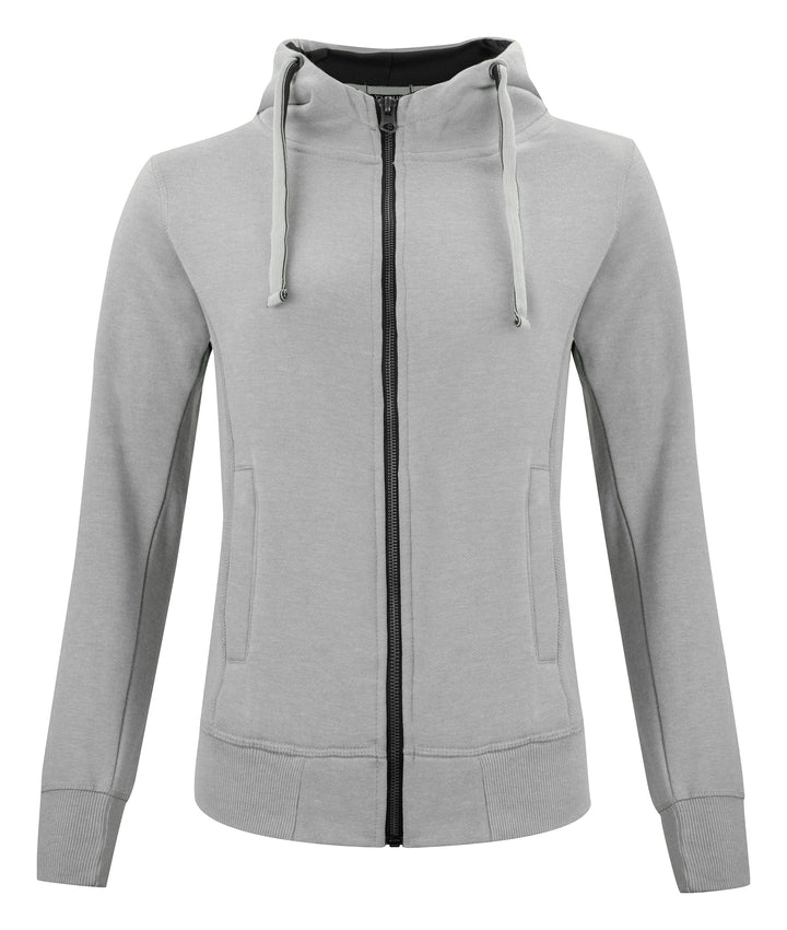 Hettejakke Clique Classic Hoody Full Zip Dame – uten trykk – Gråmelert