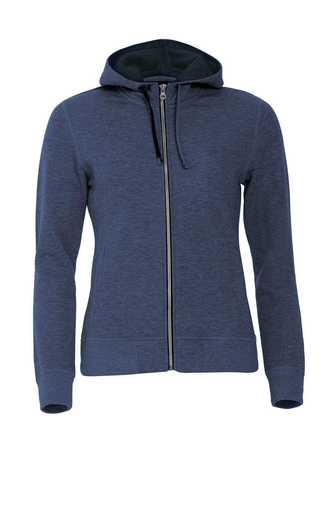 Hettejakke Clique Classic Hoody Full Zip Dame – uten trykk – Blåmelert