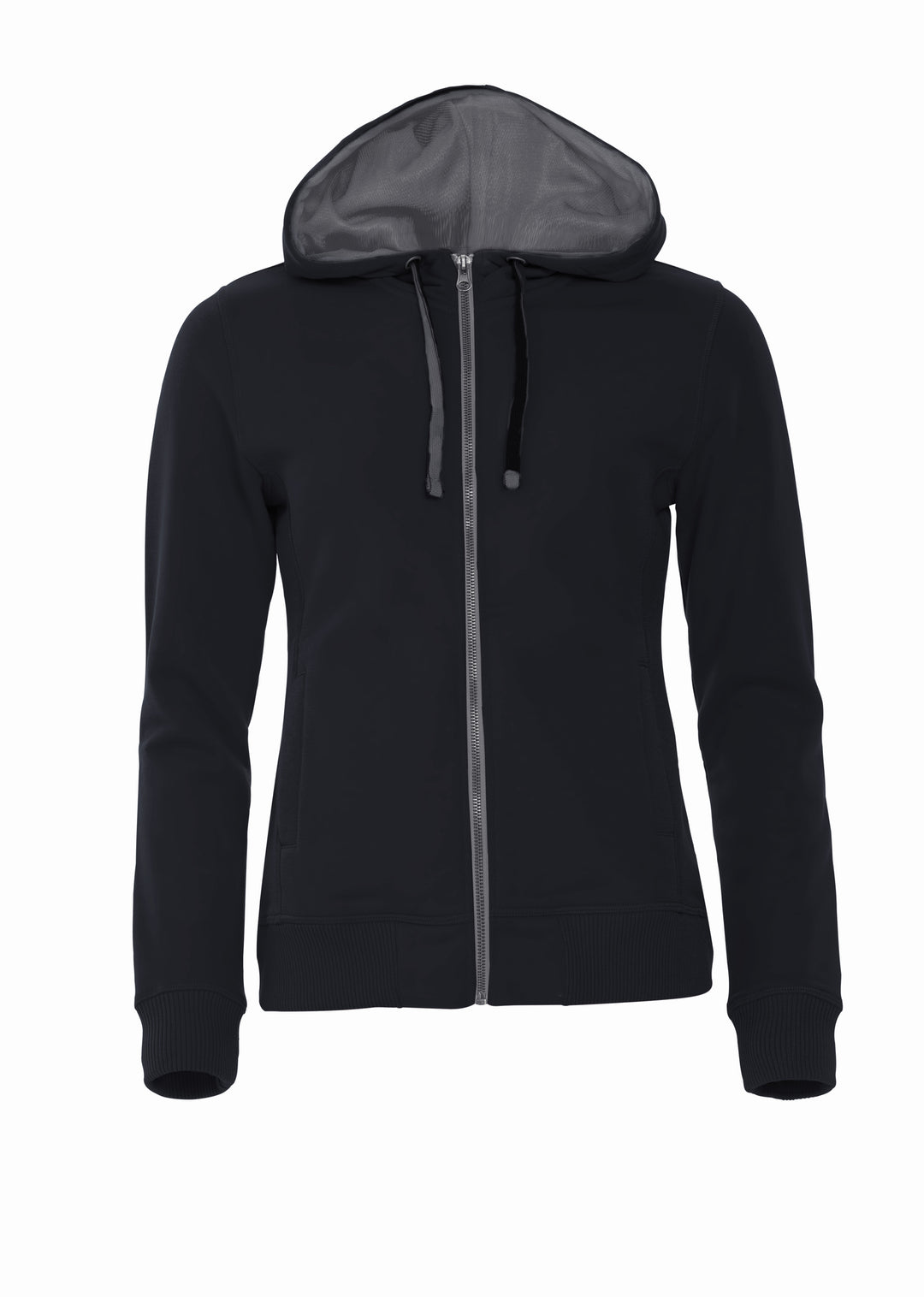 Hettejakke Clique Classic Hoody Full Zip Dame – uten trykk – Sort