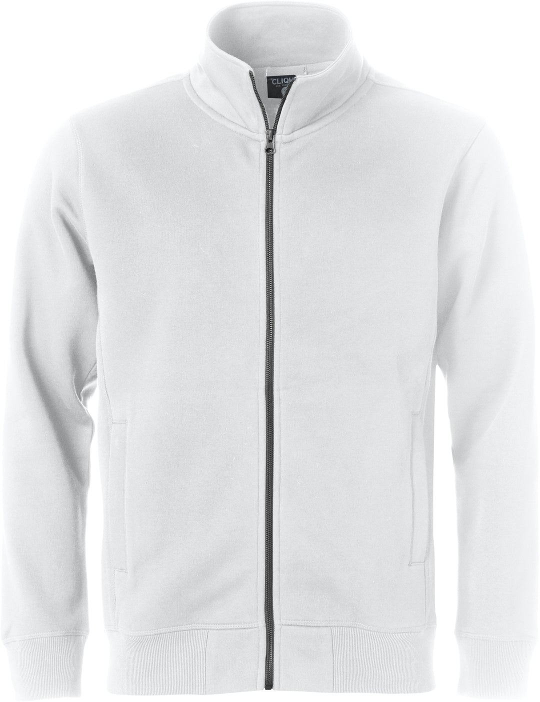 Collegejakke Clique Classic Cardigan Herre – uten trykk – Hvit