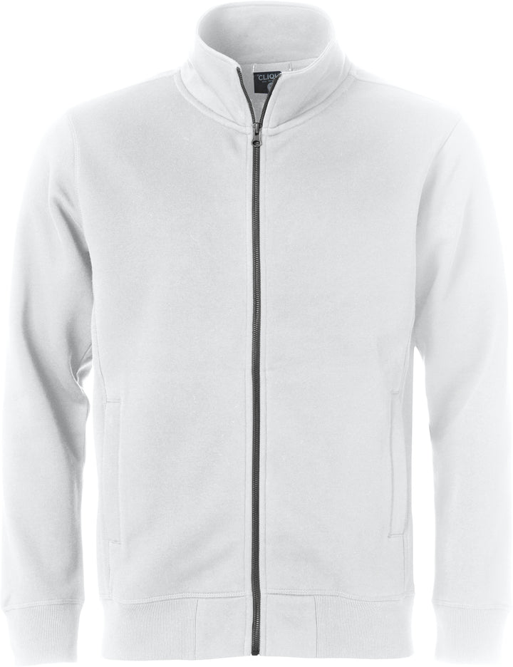 Collegejakke Clique Classic Cardigan Herre – uten trykk – Hvit