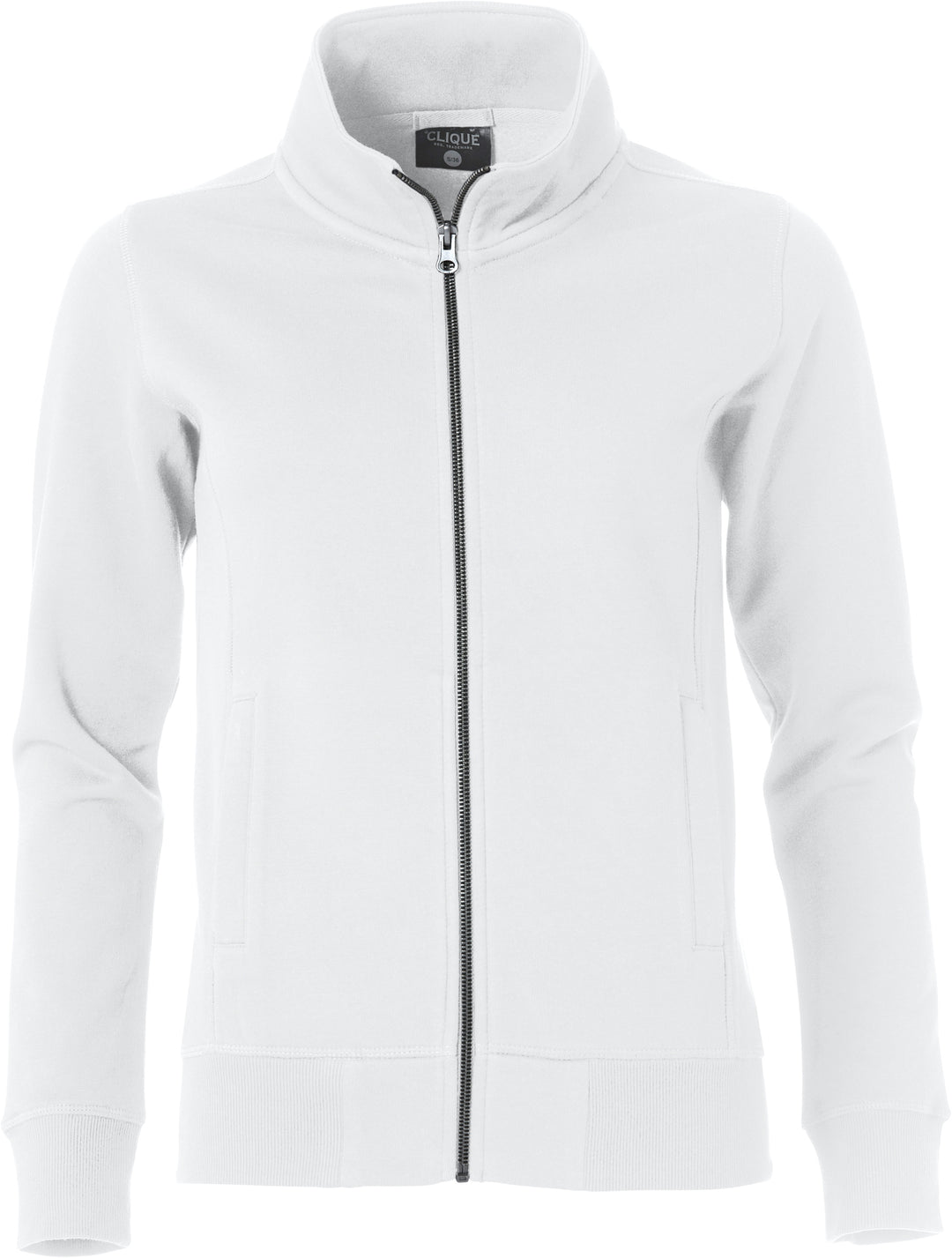 Collegejakke Clique Classic Cardigan Dame – uten trykk – Hvit