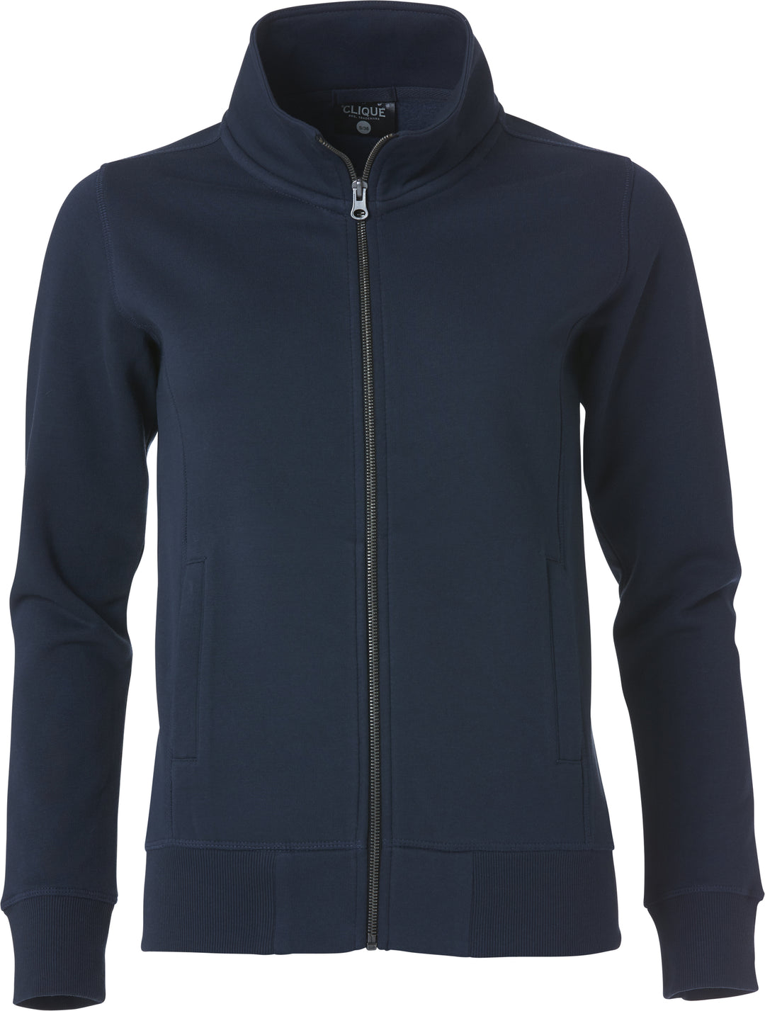 Collegejakke Clique Classic Cardigan Dame – uten trykk – Marineblå