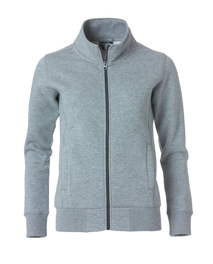 Collegejakke Clique Classic Cardigan Dame – uten trykk – Gråmelert