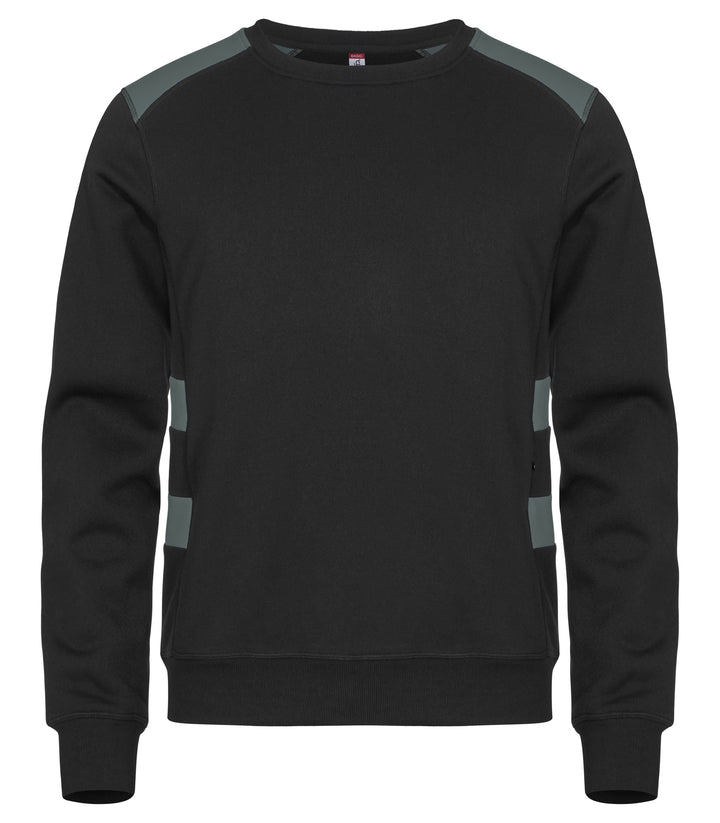 Collegegenser Clique Ambition Roundneck Unisex – uten trykk – Sort / Mørk grå